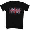Black Def Leppard t-shirt featuring Def Leppard British Union Jack design