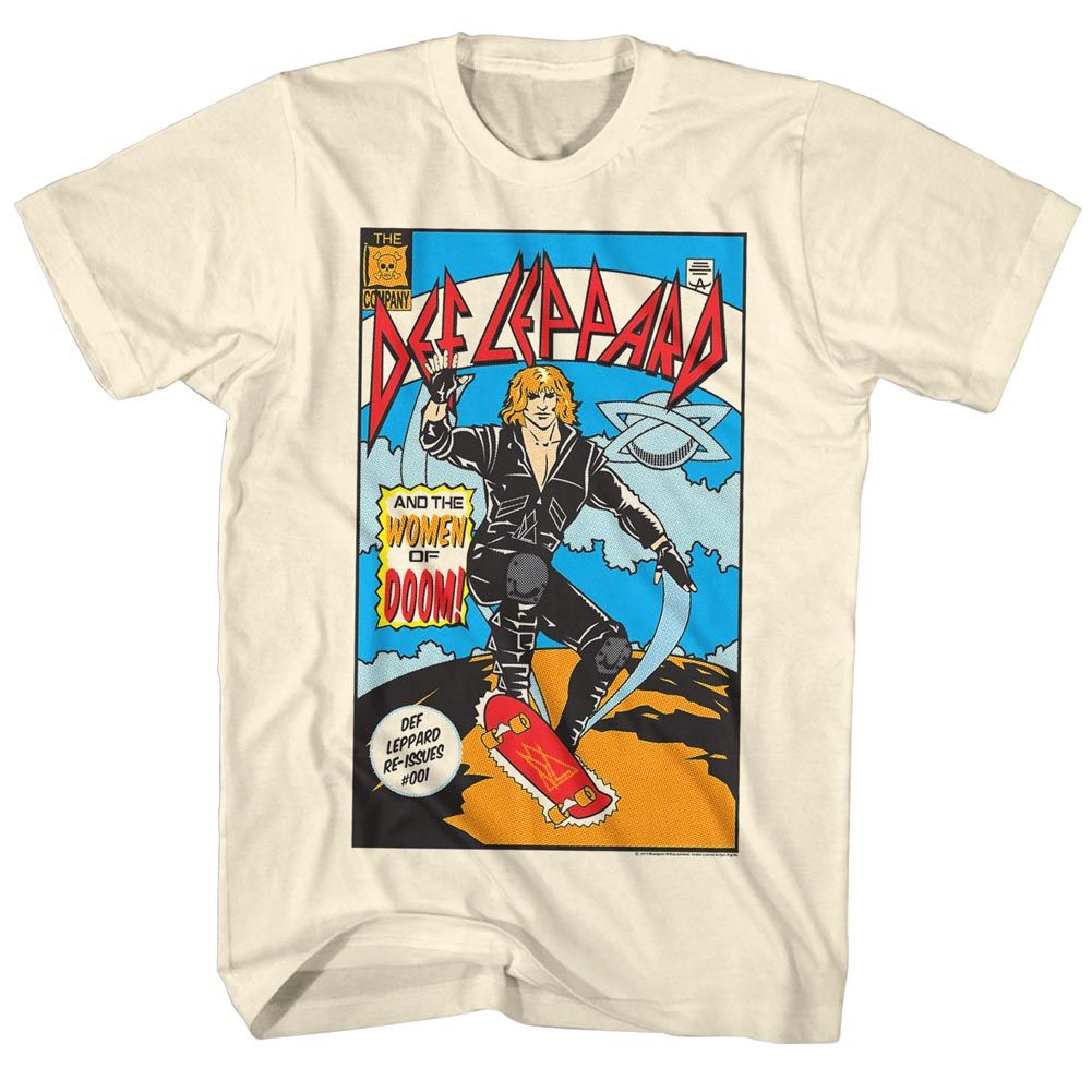 Natural Def Leppard t-shirt featuring Def Leppard Comic design