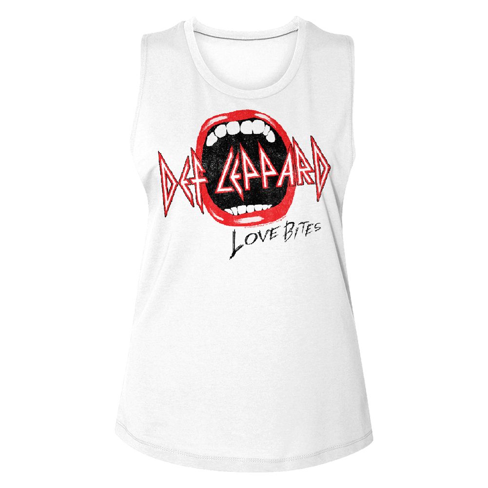 Def Leppard Ladies Muscle Tank - Mouth