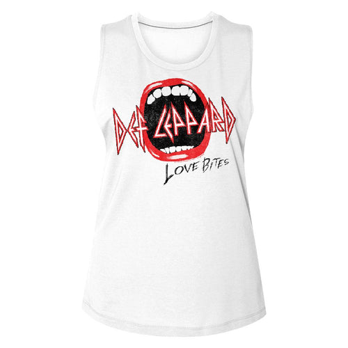 Def Leppard Ladies Muscle Tank - Mouth