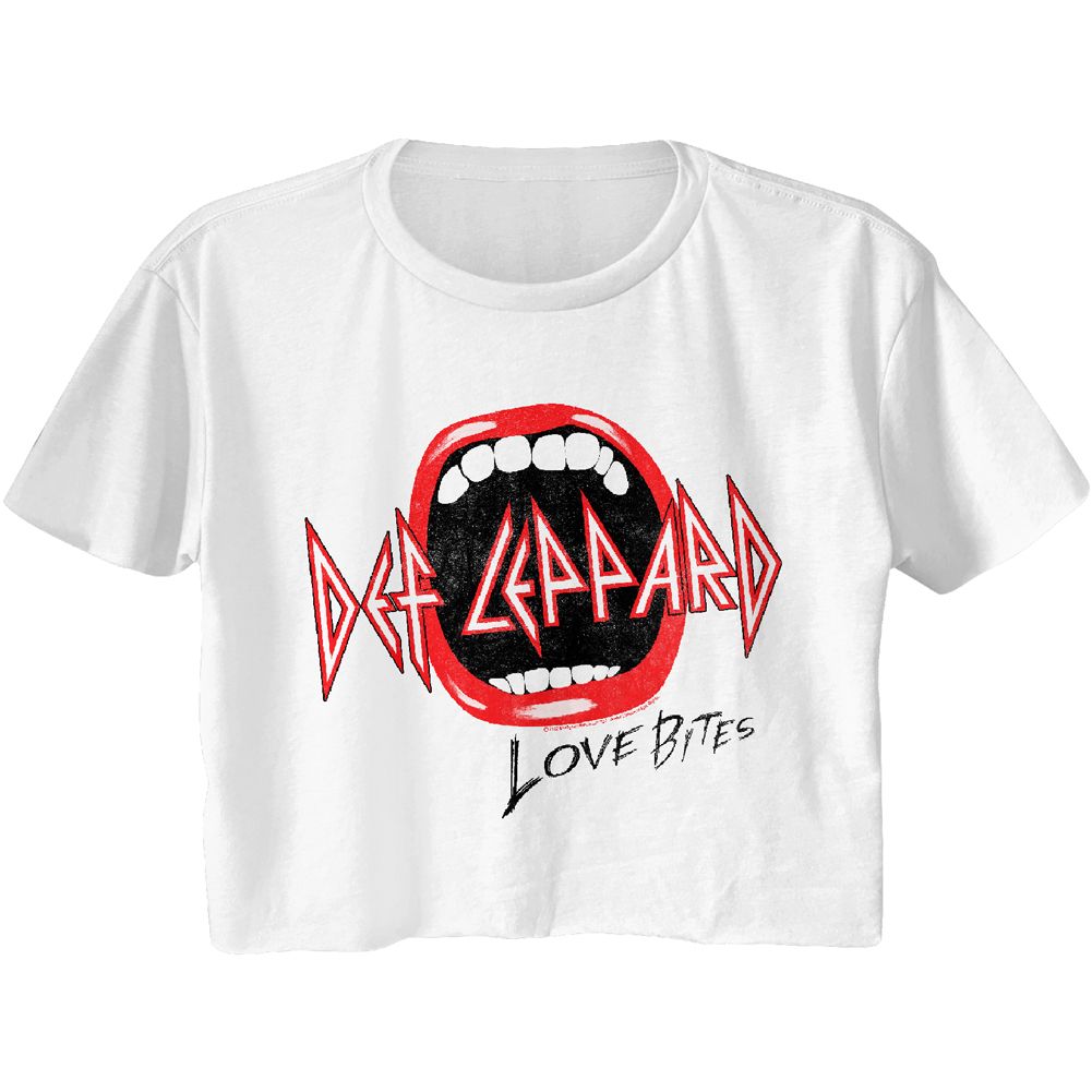 Def Leppard Ladies Crop Top - Mouth