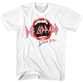 White Def Leppard t-shirt featuring Def Leppard Mouth design