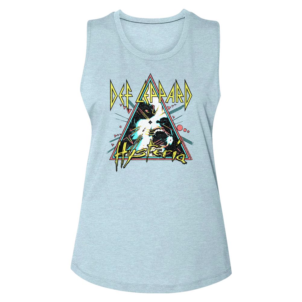 Def Leppard Ladies Muscle Tank - Hysteria Triangle