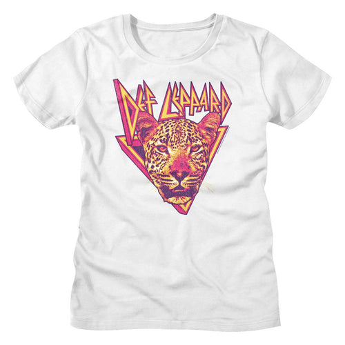 Def Leppard Ladies T-Shirt - Leppard Leopard