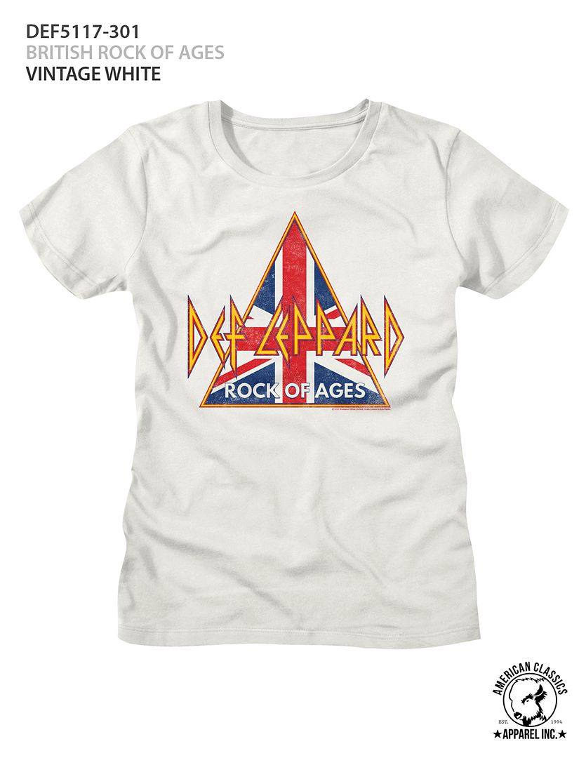 Def Leppard Ladies T-Shirt - British Rock of Ages