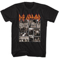 Black Def Leppard t-shirt featuring Def Leppard Collage design