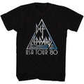 Black Def Leppard t-shirt featuring Def Leppard USA tour design