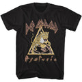 Black Def Leppard t-shirt featuring Def Leppard Hysteria Leopard design