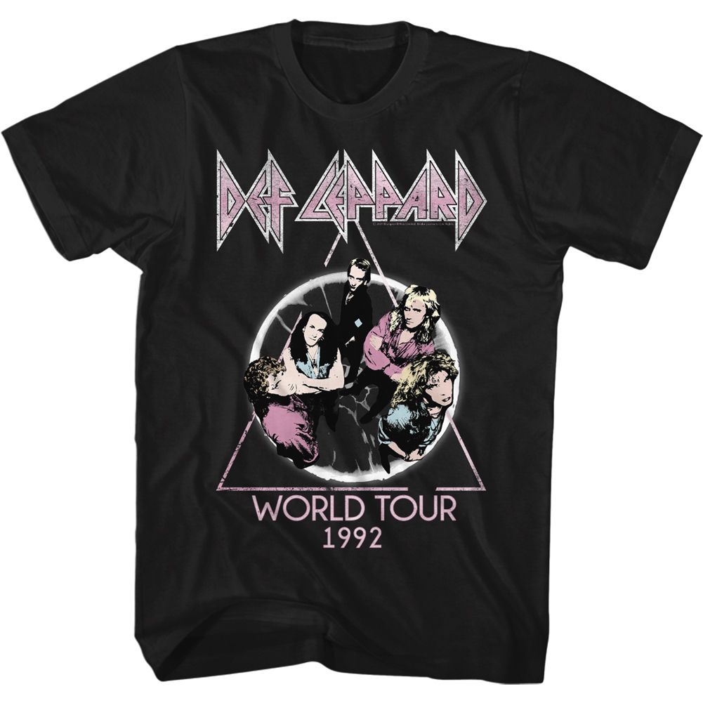 Black Def Leppard t-shirt featuring Def Leppard Adrenalize 92 design