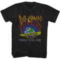 Black Def Leppard t-shirt featuring Def Leppard Hysteria World Tour design