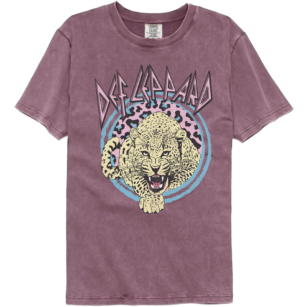 Def Leppard Comfort Colors T-Shirt - Pastel Leppard 2