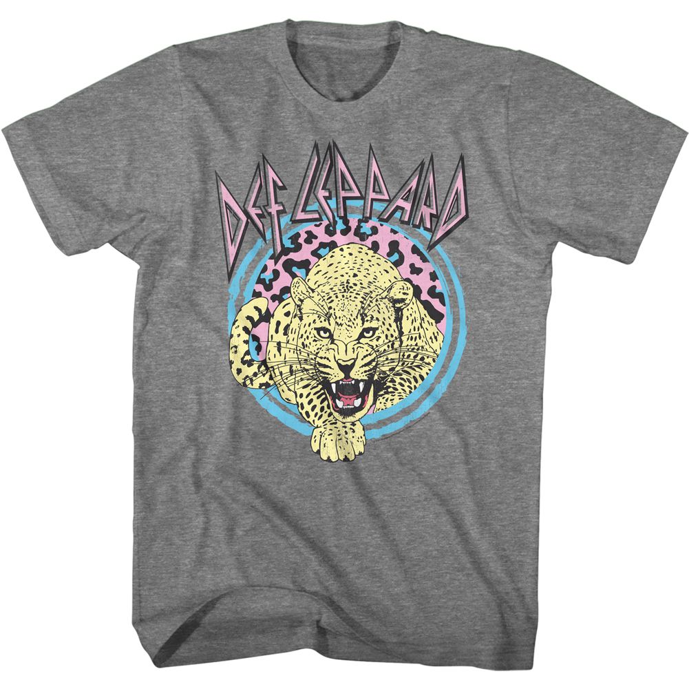 Graphite heather Def Leppard t-shirt featuring Def Leppard Pastel design
