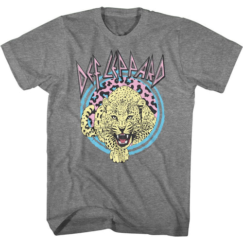 Graphite heather Def Leppard t-shirt featuring Def Leppard Pastel design