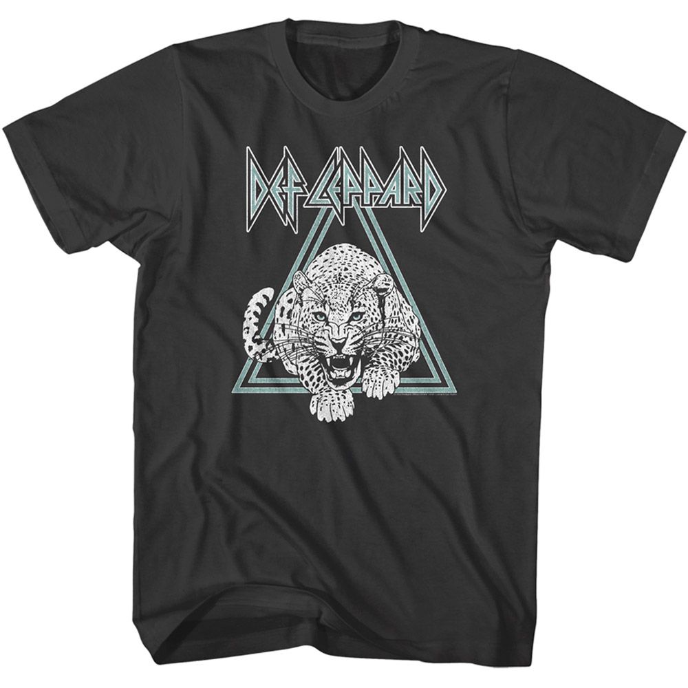Smoke gray Def Leppard t-shirt featuring Def Leppard Double Triangle design
