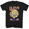 Black Def Leppard t-shirt featuring Def Leppard Pyromania 1983 album design