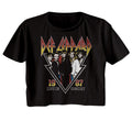 Def Leppard Ladies Crop Top - 1987 Live in Concert