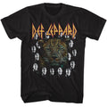 Black Def Leppard t-shirt featuring Def Leppard Leopard With High N Dry Heads design