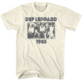 Natural Def Leppard t-shirt featuring Def Leppard Monochrome 1983 design