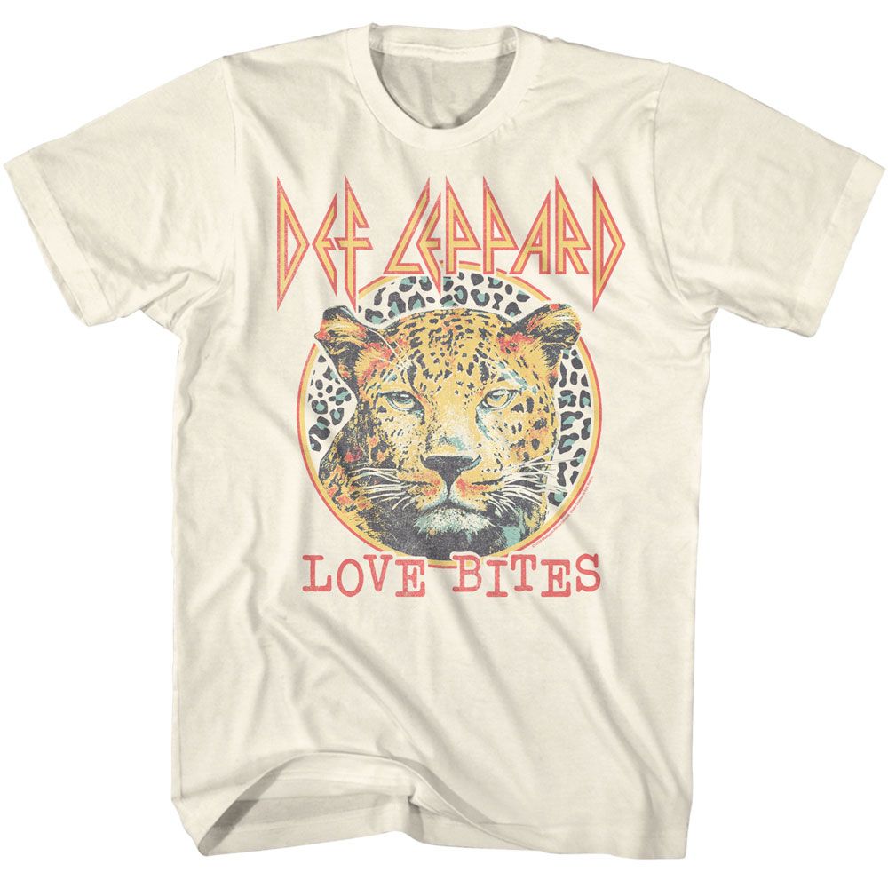 Natural Def Leppard t-shirt featuring a Love Bites design