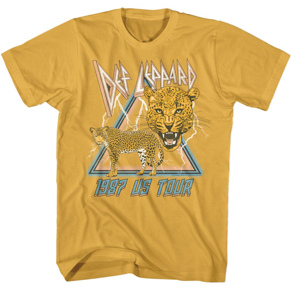 Ginger Def Leppard t-shirt featuring Def Leppard 1987 Lightning And Leopards design