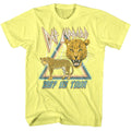 Yellow heather Def Leppard t-shirt featuring Def Leppard 1987 Lightning And Leopards design