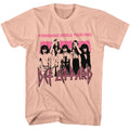 Peach Def Leppard t-shirt featuring Def Leppard Pyromania World Tour design