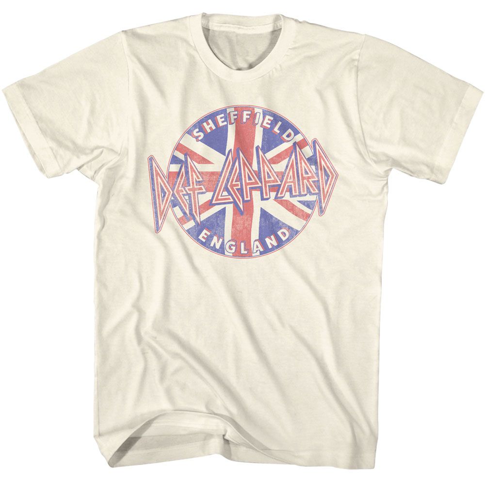 Natural Def Leppard t-shirt featuring Def Leppard Sheffield design