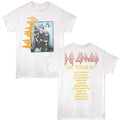 White Def Leppard t-shirt featuring Def Leppard UK Tour 1987 design