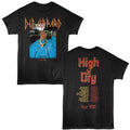 Black Def Leppard t-shirt featuring Def Leppard High N Dry 1981 design