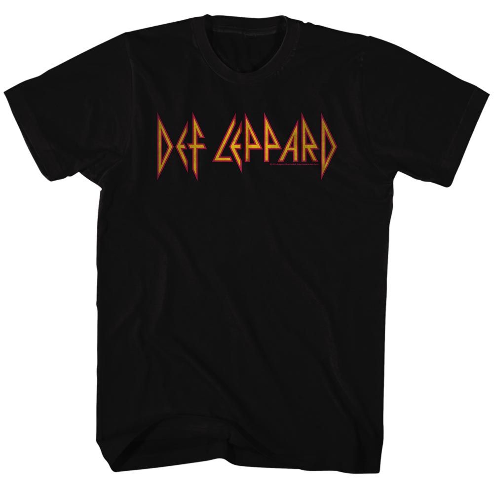 Black Def Leppard t-shirt featuring Def Leppard Classic design