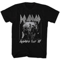 Black Def Leppard t-shirt featuring Def Leppard Hysteria Tour 1987-88 design