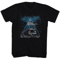Black Def Leppard t-shirt featuring Def Leppard On Through The Night 1980 design
