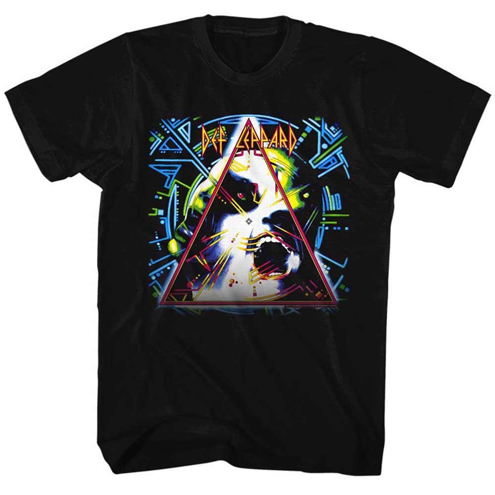 Black Def Leppard t-shirt featuring a Hysteria Album Cover design