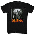 Black Def Leppard t-shirt featuring Def Leppard World Tour design