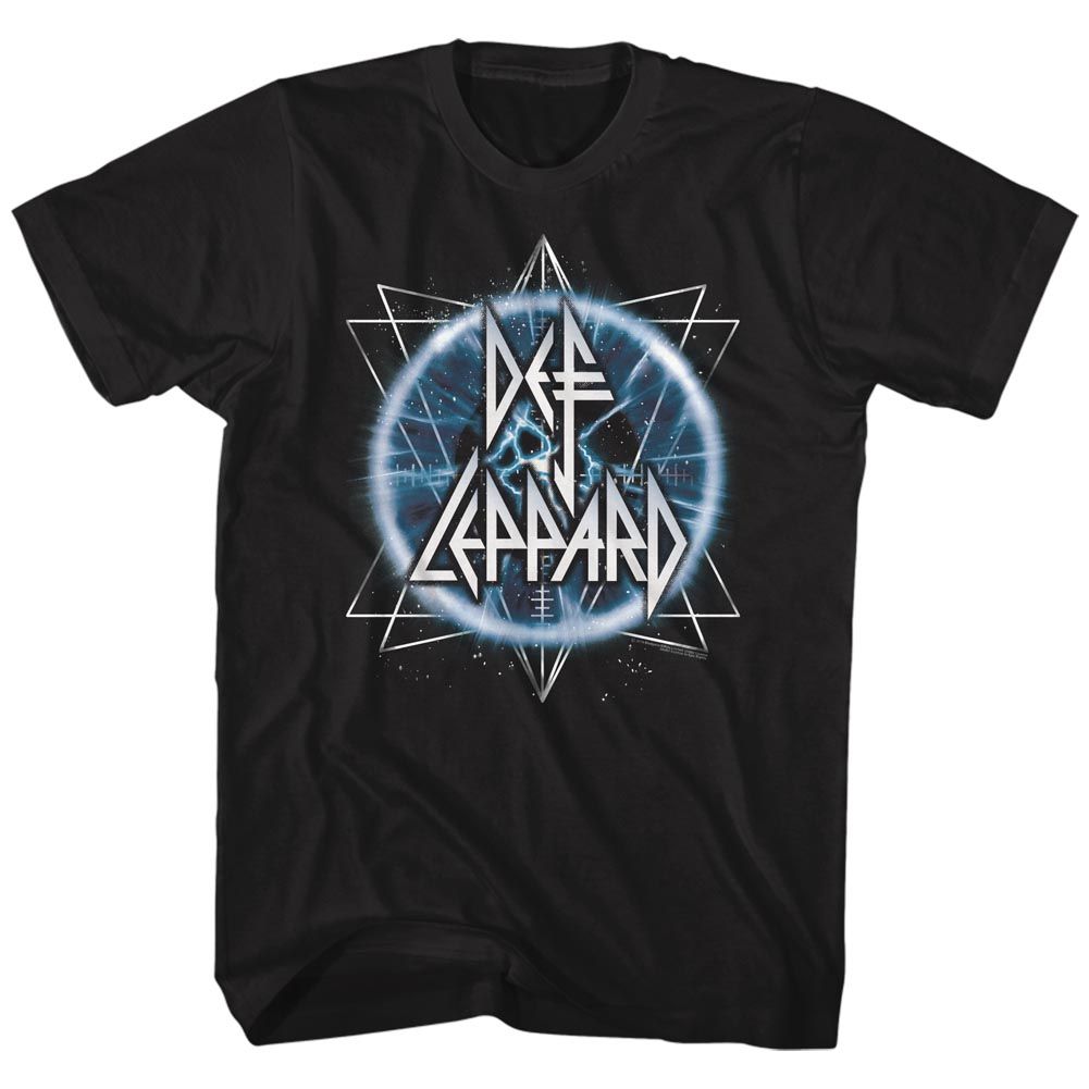 Black Def Leppard t-shirt featuring Def Leppard Electric Eye design