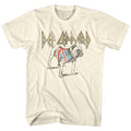 Natural Def Leppard t-shirt featuring Def Leppard Bulldog design