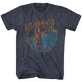 Navy heather Def Leppard t-shirt featuring Def Leppard Faded High N Dry design