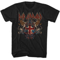 Black Def Leppard t-shirt featuring Def Leppard Crest design