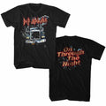 Black Def Leppard t-shirt featuring Def Leppard Through The Night front and back design