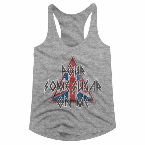 Def Leppard Ladies Racerback - Pour Some Triangle