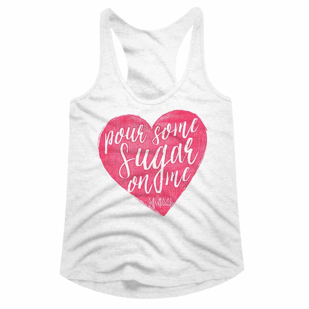 Def Leppard Ladies Racerback - Sugar Heart