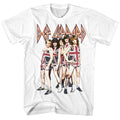 White Def Leppard t-shirt featuring Def Leppard Def Lepp design