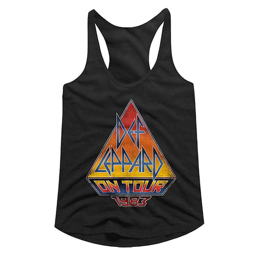 Def Leppard Ladies Racerback - On Tour 83