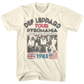 Natural Def Leppard t-shirt featuring Def Leppard Pyromania Tour design