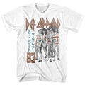 White Def Leppard t-shirt featuring Def Leppard Def Lep 83 design