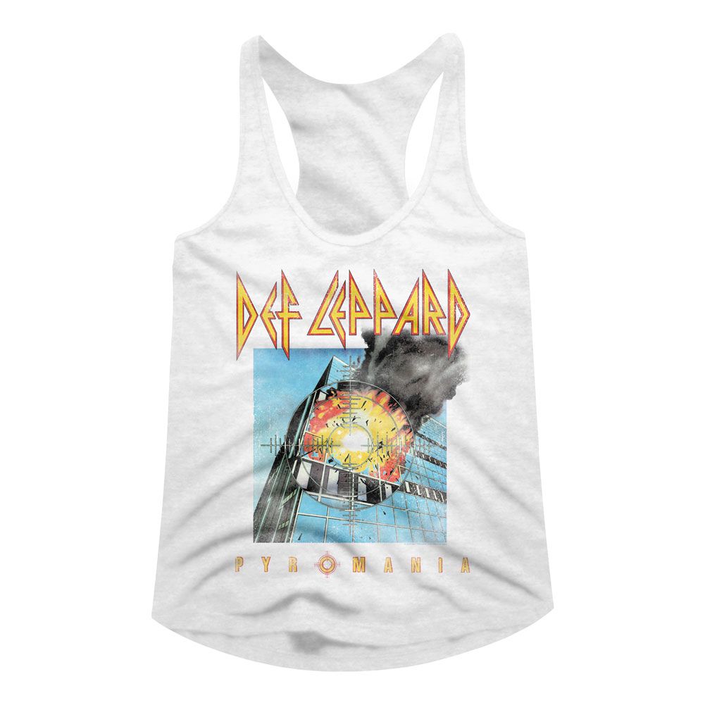 Def Leppard Ladies Racerback - Faded Pyromania