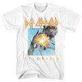 White Def Leppard t-shirt featuring Def Leppard Faded Pyromania design