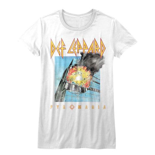 Def Leppard Ladies T-Shirt - Faded Pyromania