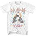 White Def Leppard t-shirt featuring Def Leppard Hysteria 88 design