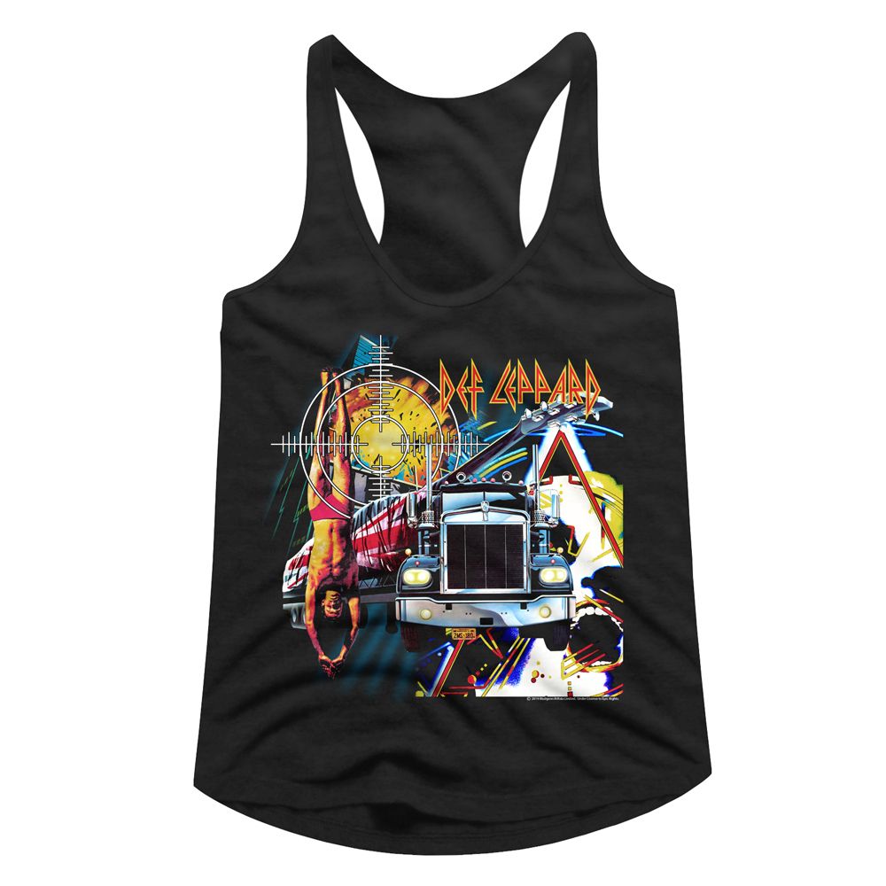 Def Leppard Ladies Racerback - Jumble